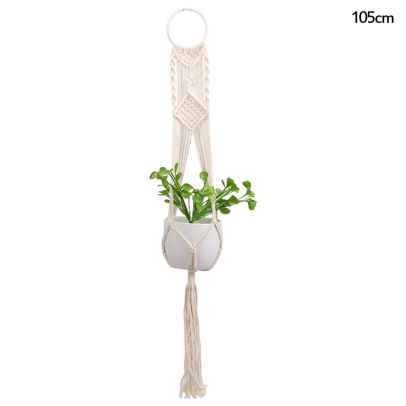 Macrame Handmade Plant Hanger Baskets Flower