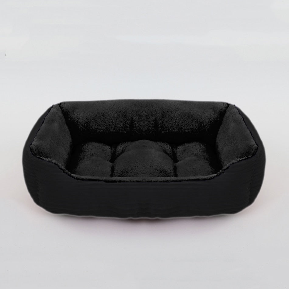 Bed for Dog Cat Pet Square Plush Kennel