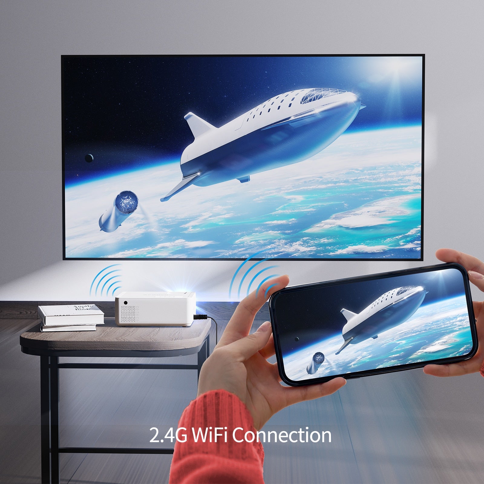 LED Portable Projector Native Supported Home HDMI