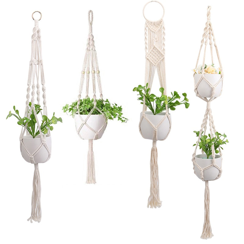 Macrame Handmade Plant Hanger Baskets Flower